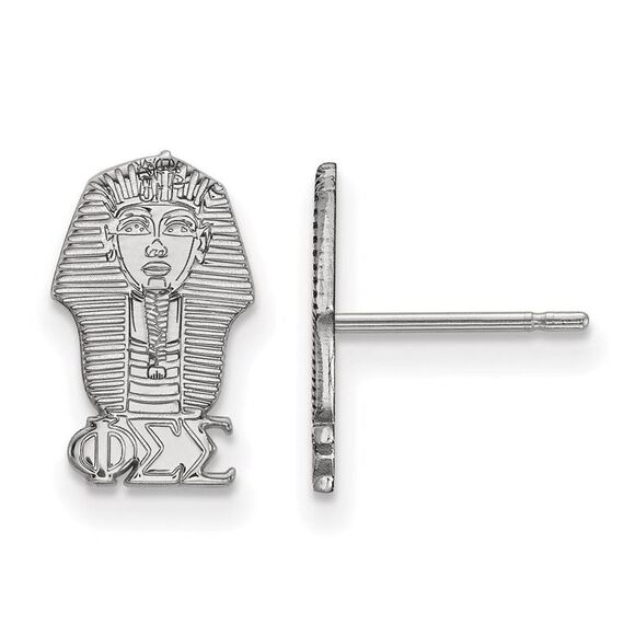 Sterling Silver Phi Sigma Sigma XS Post Earrings - Picture 1 of 4